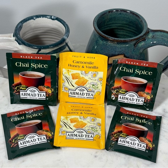 ☕️Set of 2 Handmade Tea or Coffee Mugs, Artist Signed, Includes 6 Tea Bags - Picture 9 of 16